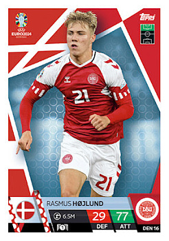 Rasmus Hojlund Denmark Topps Match Attax EURO 2024 #DEN16